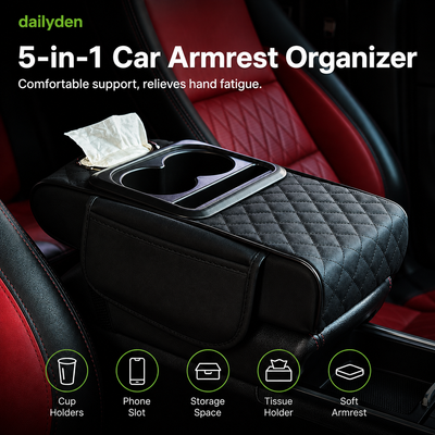 DailyDen 5-in-1 Car Armrest Organizer