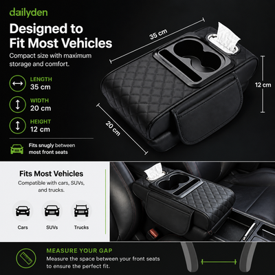 DailyDen 5-in-1 Car Armrest Organizer