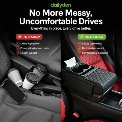 DailyDen 5-in-1 Car Armrest Organizer