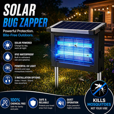 DailyDen Outdoor Solar Powered Bug Zapper