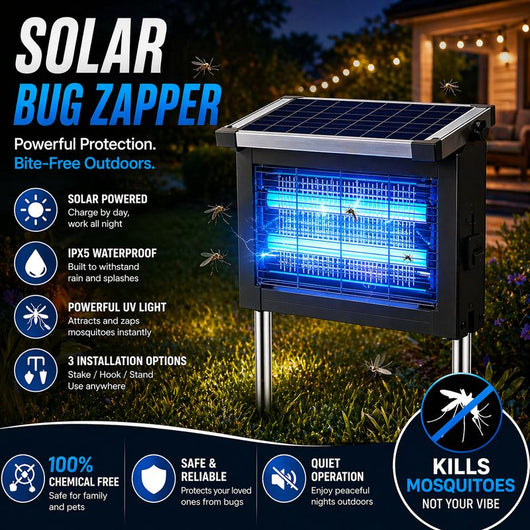 DailyDen Outdoor Solar Powered Bug Zapper