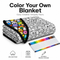 Color-Your-Own Coloring Blanket with 24-Color Marker Set