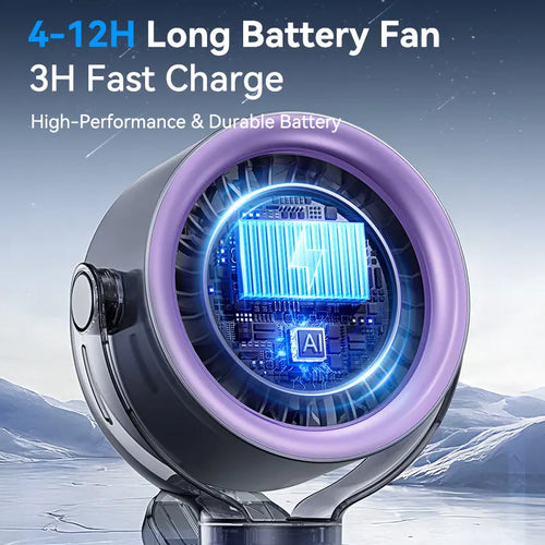 Dailyden 100-Speed Rechargeable Clip Fan
