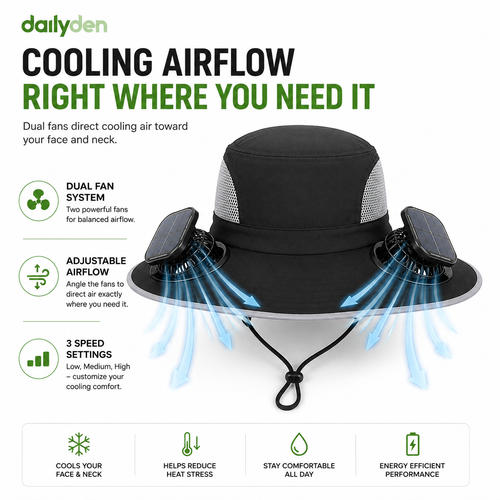 Solar Fan Bucket Hat: The Father's Day Gift He'll Wear Every Day