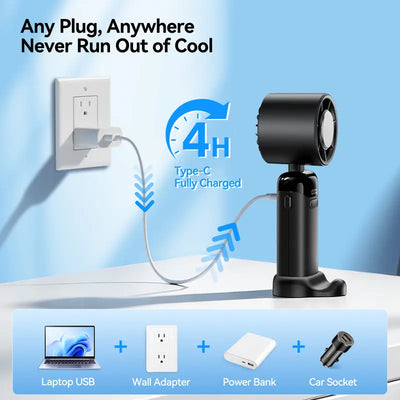 DailyDen Handheld 4 in 1 Turbo AC Fan