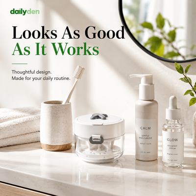 Pop-Up Retainer Case with Soak Basin, Mirror & Tools