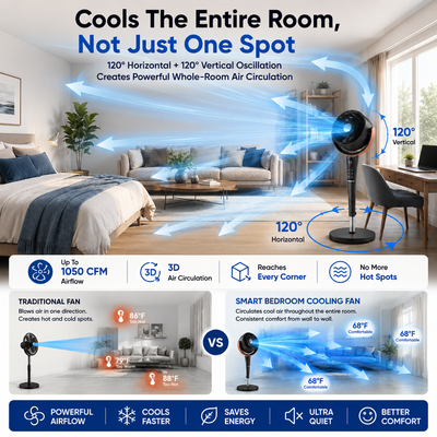 Smart Bedroom Cooling Fan