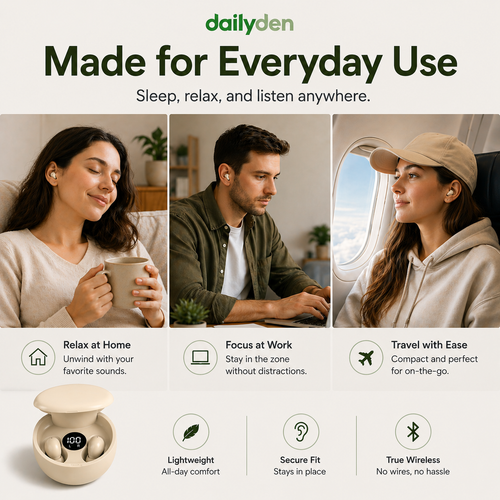 DailyDen Invisible Wireless Earpods