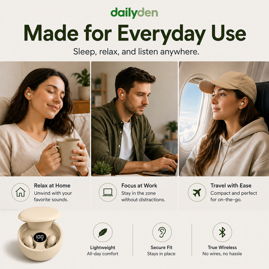 DailyDen Invisible Wireless Earpods