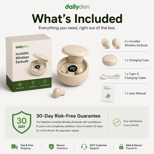 DailyDen Invisible Wireless Earpods