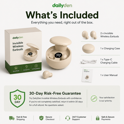 DailyDen Invisible Wireless Earpods
